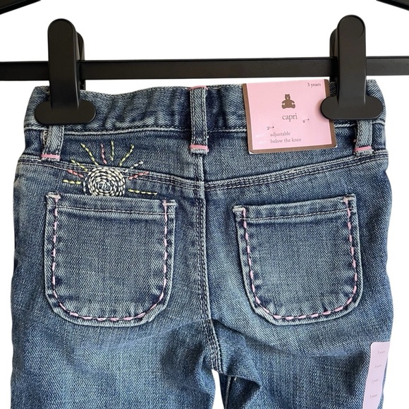 GAP Baby GAP Capri Jeans Embroidered Adjustable NWT - Picture 6 of 10